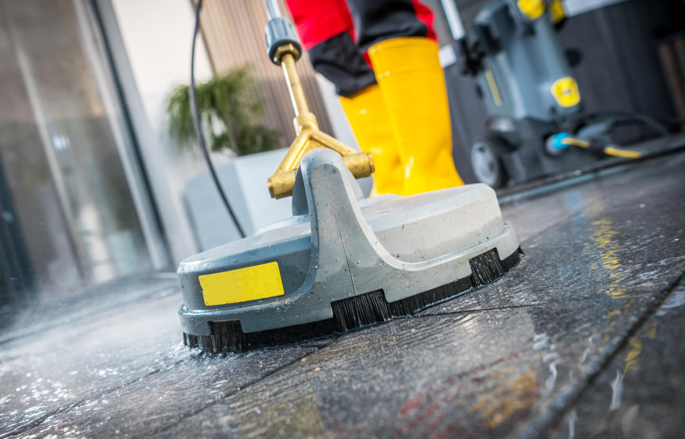 Boden reinigen einer Baustelle